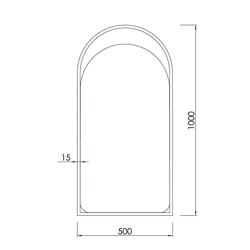 Зеркало Veneda Accent 500х1000_схема